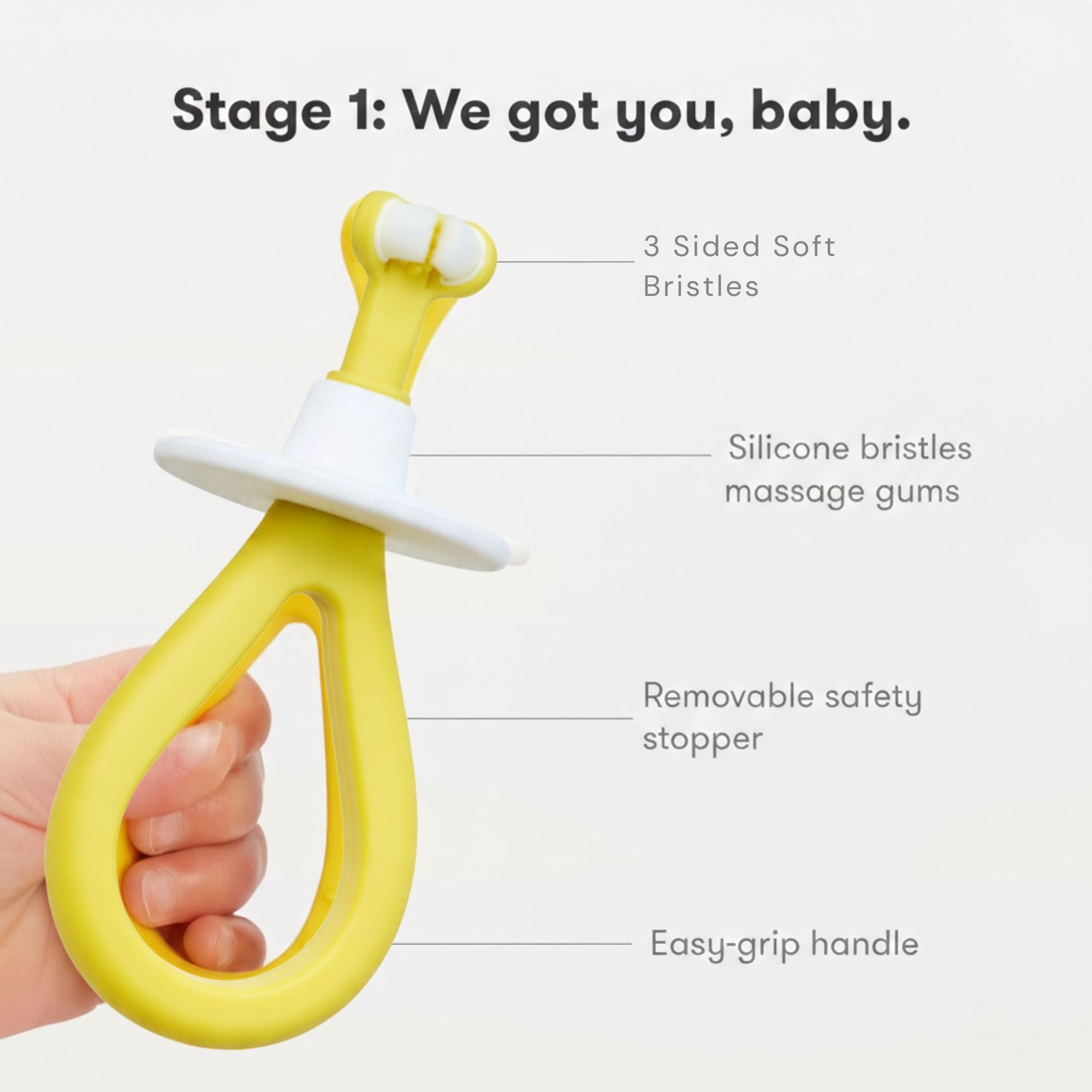 3-Sided Baby Toothbrush (6+ Months)