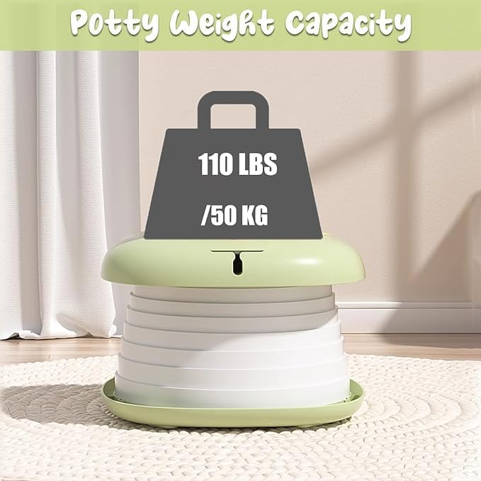 Green 3-in-1 Portable Travel Potty