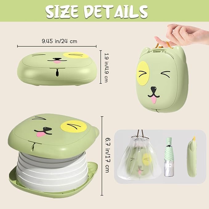 Green 3-in-1 Portable Travel Potty