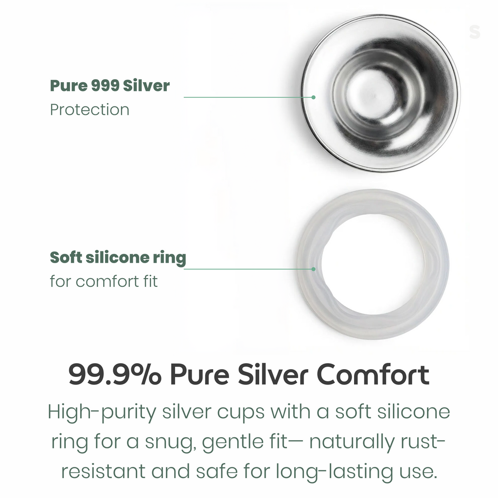 Pure 999 Silver Nursing Cups
